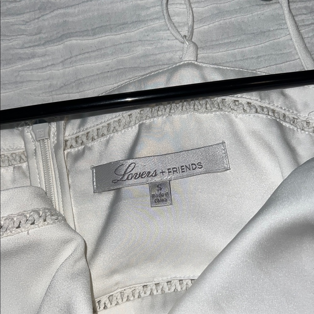 White Lace Trim Dress - Picture 3 of 3
